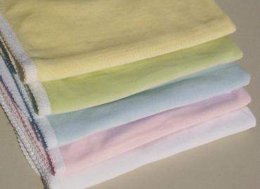Cotton velour receiving blankets
