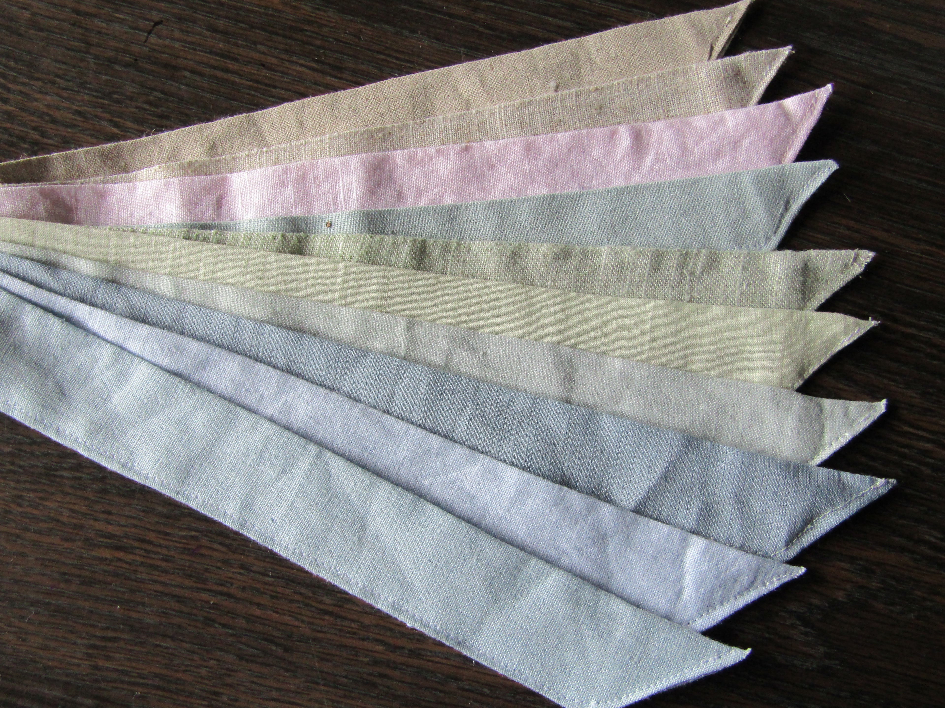 Linen color swatches — available colors for casual coastal pillows