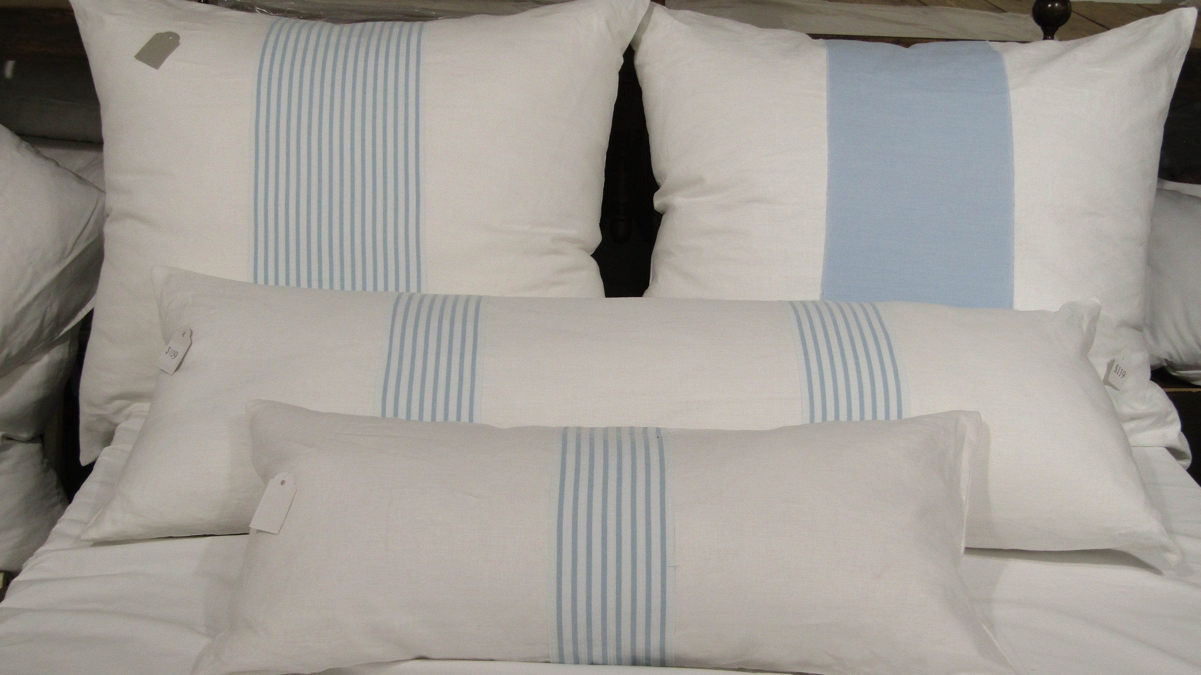 Linen pillow traditional finishing
